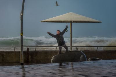 Lior in the rain