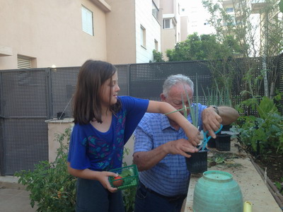 Picking vegetables