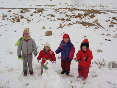 snow in Mitzpeh Ramon