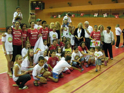 The players with family and friends