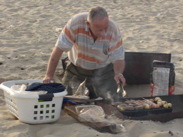 on the beach