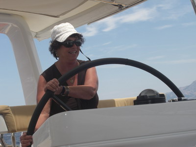 Doreen at the wheel