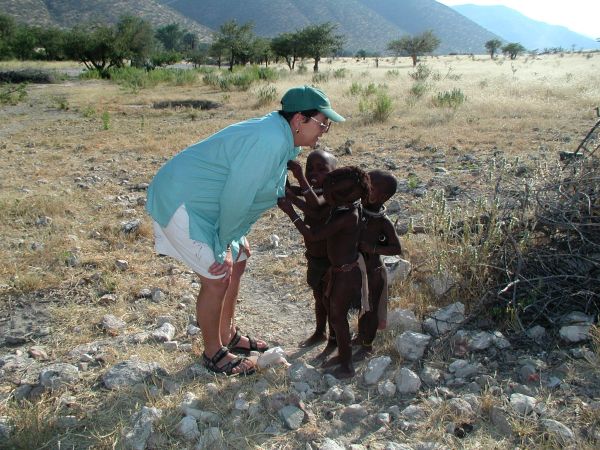 Himba kids and buttons