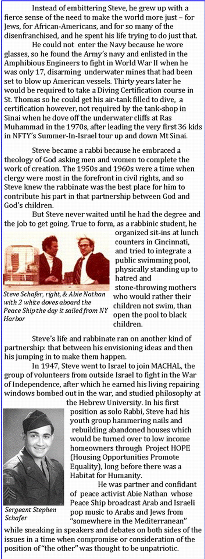 Tribute to Steve Schafer page 2