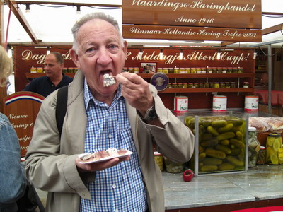 Eating Herring in Amsterdam