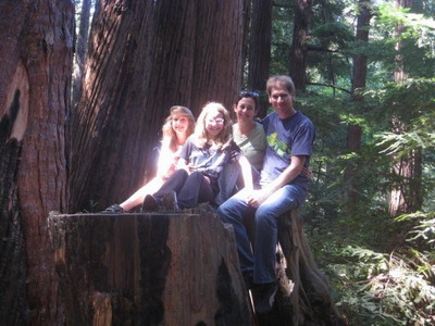 The Rons in California in the petrified forest