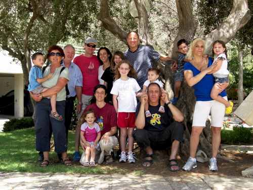 The family at Aviv's 40th birthday