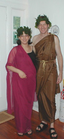 Vered and Aviv in Togas