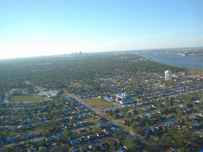 blue roofs