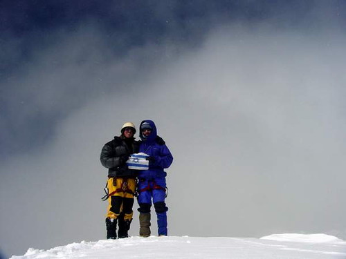 on the top of Mt Shivling
