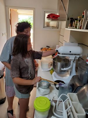 Zoe in the kitchen